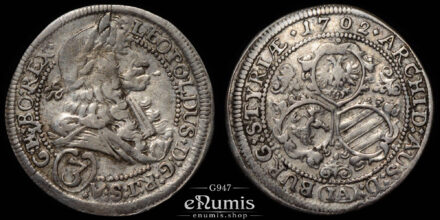 Austria, Leopold I, 3 Kreuzer 1702 IA, Graz, XF