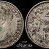 Belgium, Leopold II, 2 Francs 1909, der Belgen, aXF Belgium, Leopold II, 2 Francs 1909, der Belgen, aXF