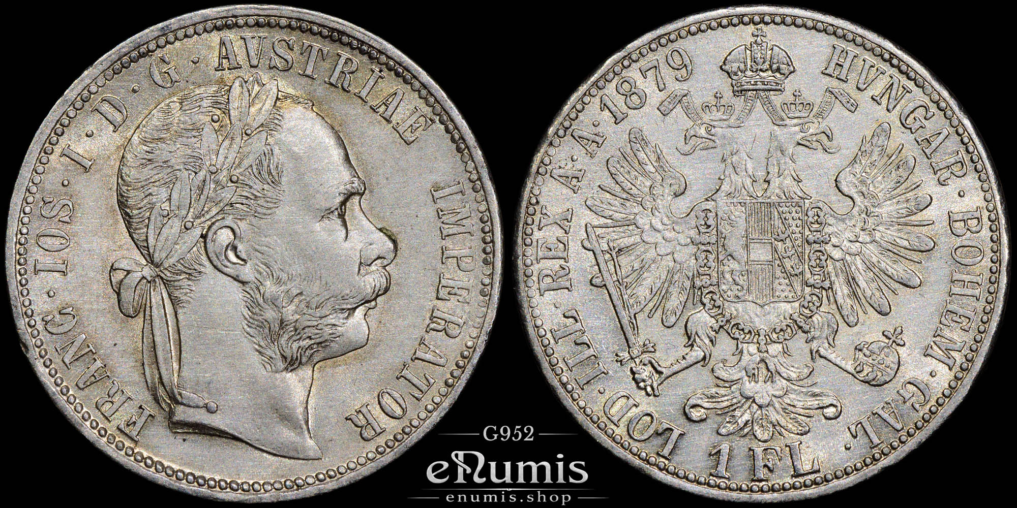 Austria, Franz Joseph I, 1 Florin Gulden 1879, aUNC