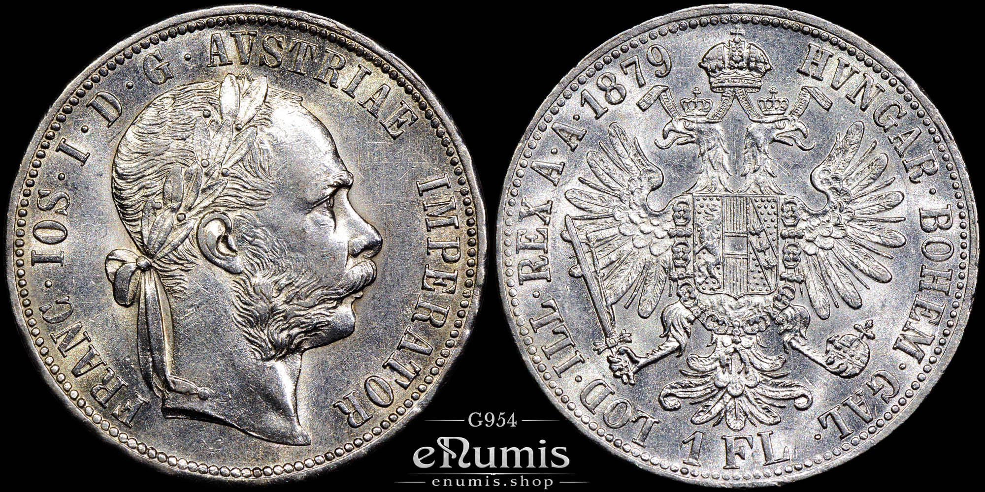 Austria, Franz Joseph I, 1 Florin Gulden 1879, UNC