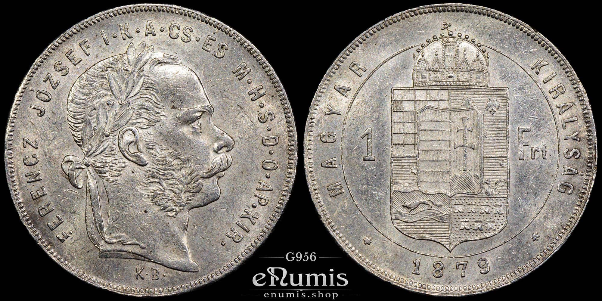 Hungary, Franz Joseph I, 1 Forint 1879, UNC Hungary, Franz Joseph I, 1 Forint 1879, UNC