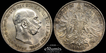 Austria, Franz Joseph I, 2 Corona 1913, UNC