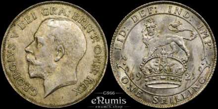 Great Britain, George V, Shilling 1921, Scarce, 5E, UNC