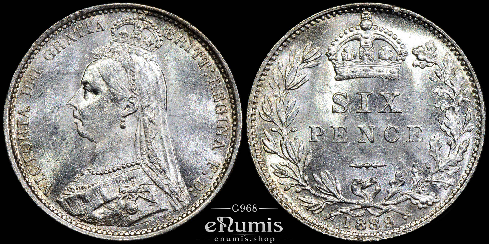 Great Britain, Victoria, Sixpence 1889, UNC