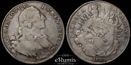 Germany, Bavaria, Maximilian III Joseph, Taler 1760, Madonna, VF