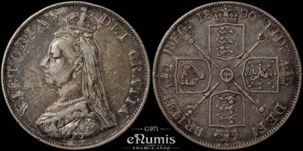 Great Britain, Victoria, Double Florin 1890, VF-XF