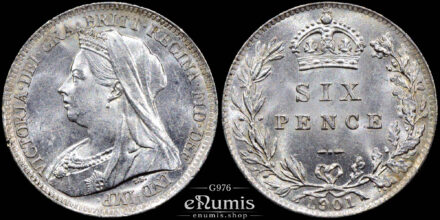 Great Britain, Victoria, Sixpence 1901, UNC
