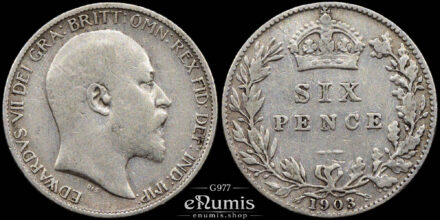 Great Britain, Edward VII, Sixpence 1903, VF