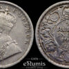 India, George V, 1/4 Rupee 1919, Calcutta, VF-XF