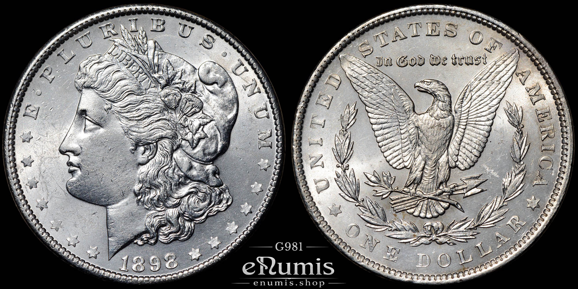 USA, $1 Morgan Dollar 1898, Philadelphia, UNC USA, $1 Morgan Dollar 1898, Philadelphia, UNC