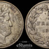 France, Louis Philippe, 5 Francs 1845 W, Lille, VF