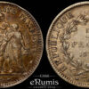 France, Third Republic, 5 Francs 1876 A, Paris, Toned, aXF