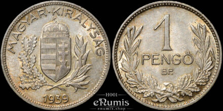 Hungary, 1 Pengo 1939, silver, UNC