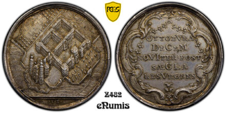 Germany, Bavaria, Ottobeuren Abbey silver Medal 1766, TopPop, PCGS AU 58