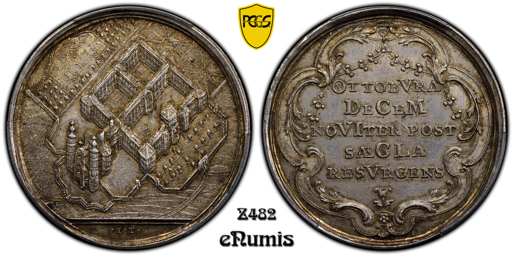 Germany, Bavaria, Ottobeuren Abbey silver Medal 1766, TopPop, PCGS AU 58