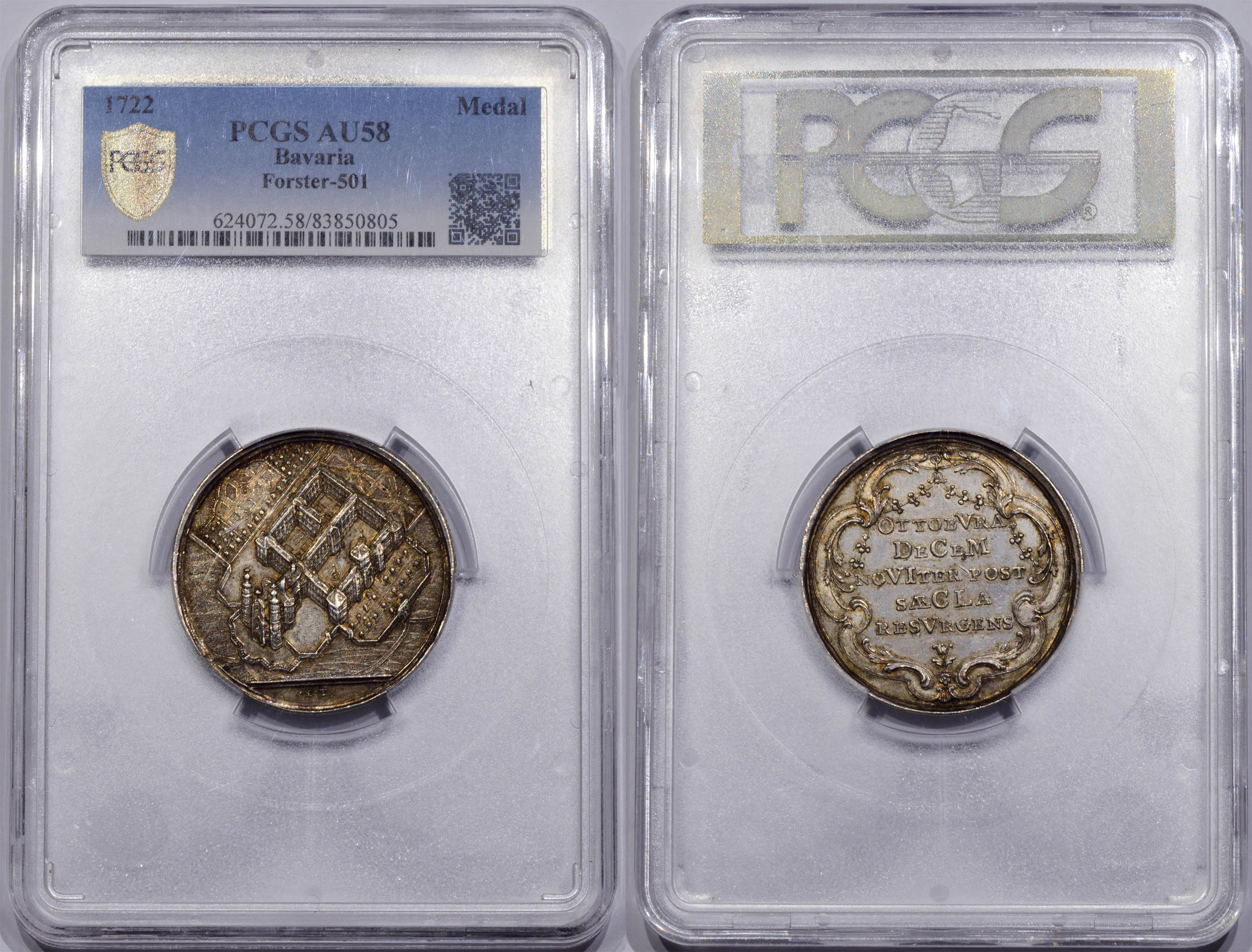 Germany, Bavaria, Ottobeuren Abbey silver Medal 1766, TopPop, PCGS AU 58