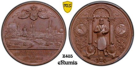 Germany, Nurnberg, Bronze Medal 1885, Metal Exhibition, PCGS SP 64