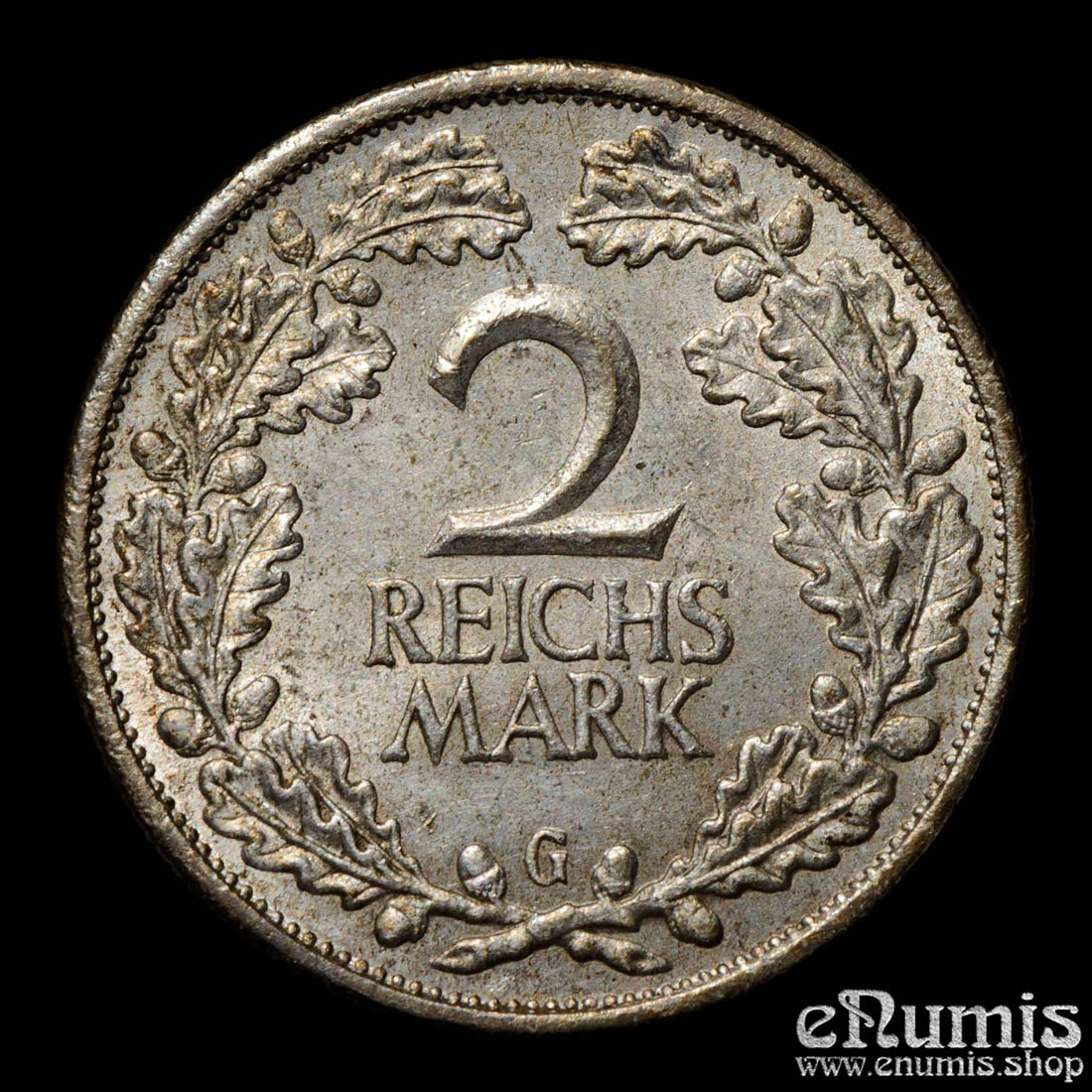 Germany, Weimar Republic, 2 Mark 1926 G, Karlsruhe, UNC