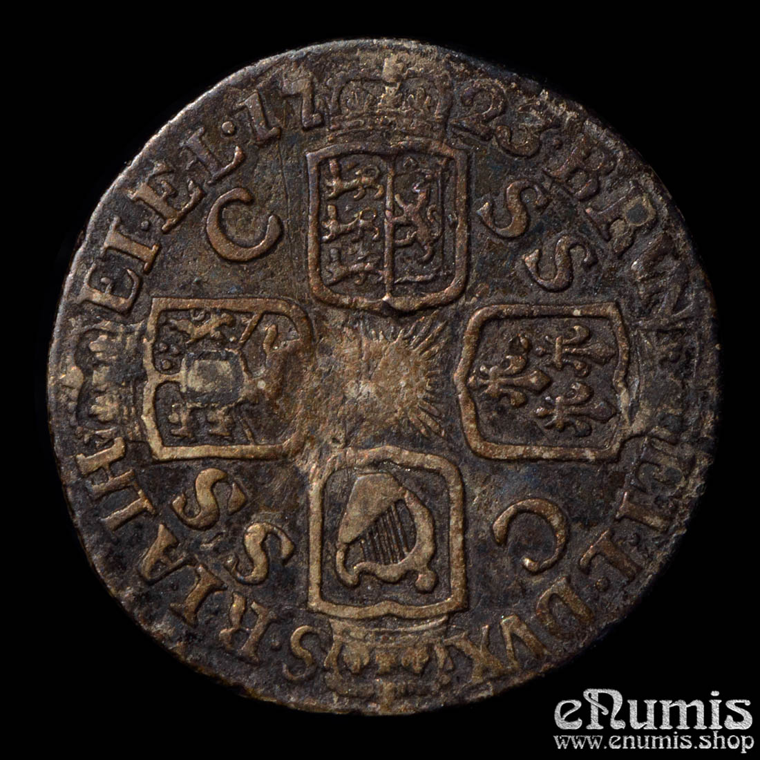 Great Britain, George I, 6 Pence 1723 SSC, Sixpence, aVF Great Britain, George I, 6 Pence 1723 SSC, Sixpence, aVF
