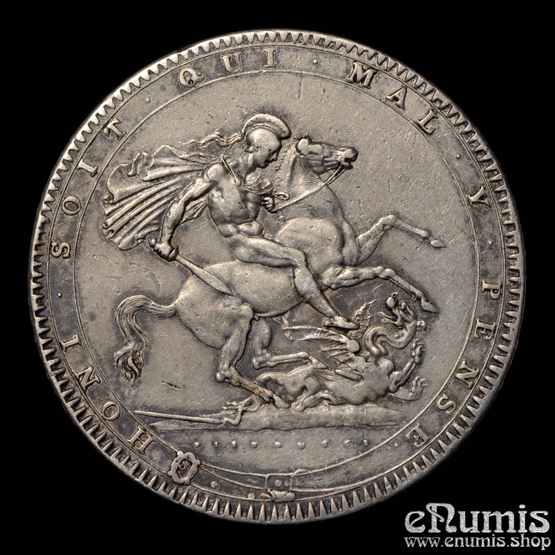 Great Britain, George III, Crown 1820, LX, XF