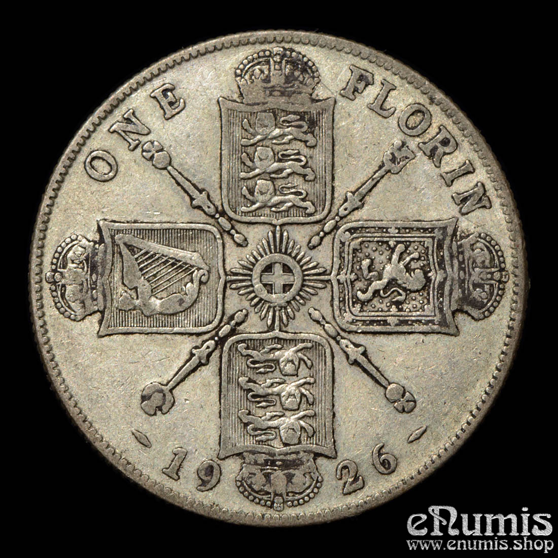 Great Britain, George V, Florin 1926, VF+