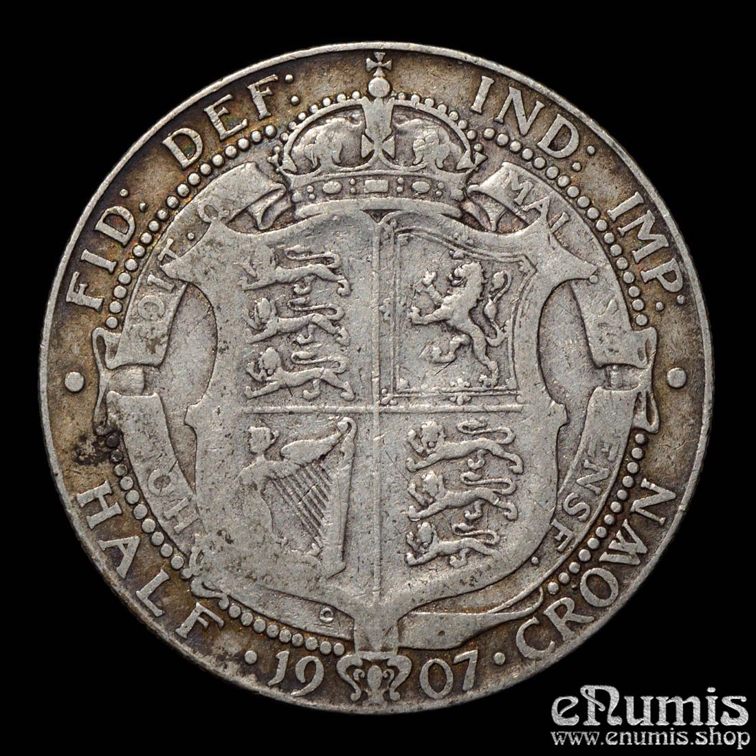 Great Britain, Edward VII, Halfcrown 1907, Scarce, aVF Great Britain, Edward VII, Halfcrown 1907, Scarce, aVF