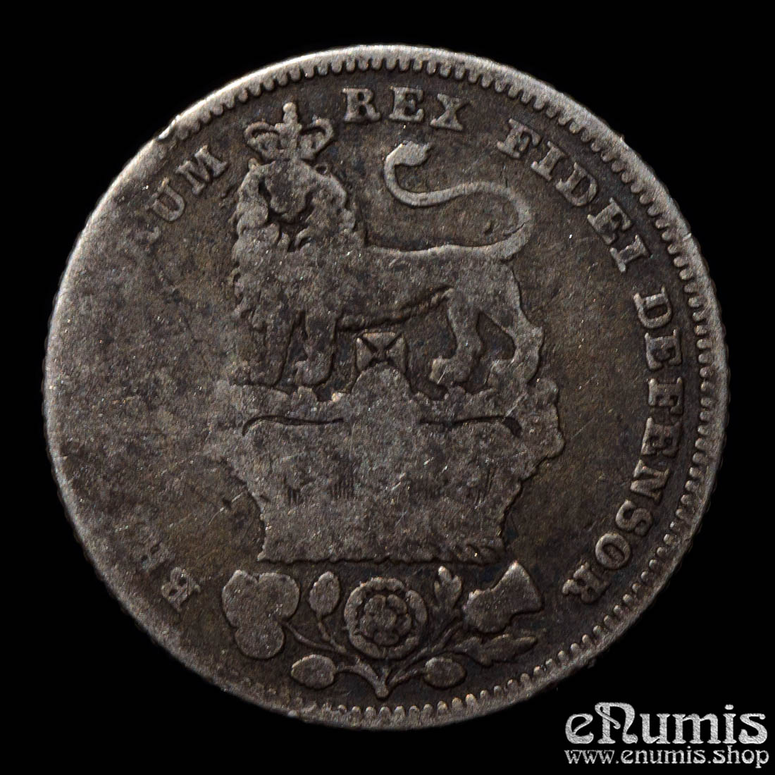 Great Britain, George IV, Sixpence 1828, Scarce, Fine Great Britain, George IV, Sixpence 1828, Scarce, Fine