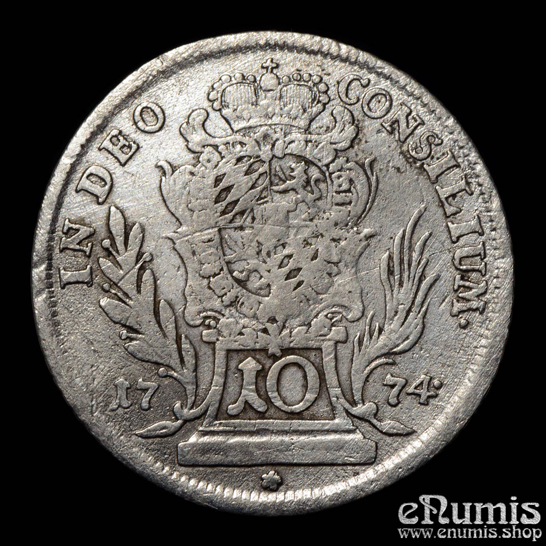 Germany, Bavaria, Maximilian III Joseph, 10 Kreuzer 1774, aVF