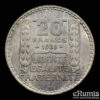 France, Third Republic, 20 Francs 1938, Turin, silver, UNC