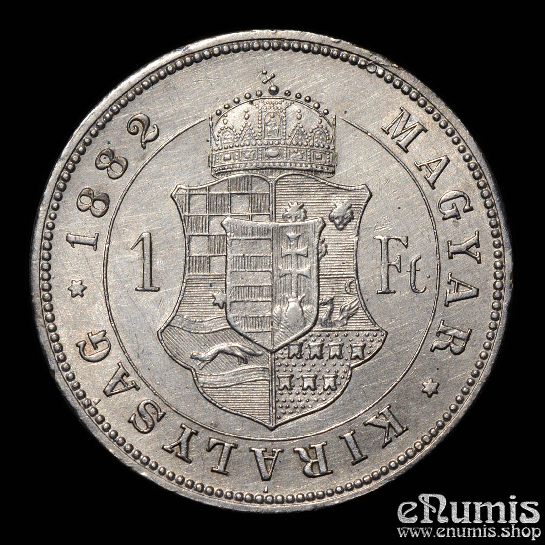 Hungary, Franz Joseph I, 1 Forint 1882, Scarce, aUNC