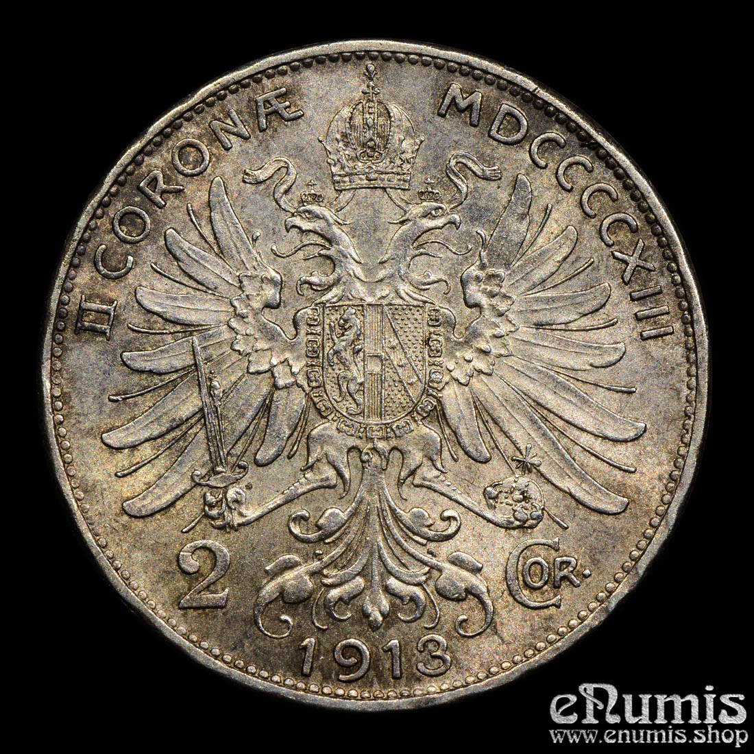 Austria, Franz Joseph I, 2 Corona 1913, UNC Austria, Franz Joseph I, 2 Corona 1913, UNC