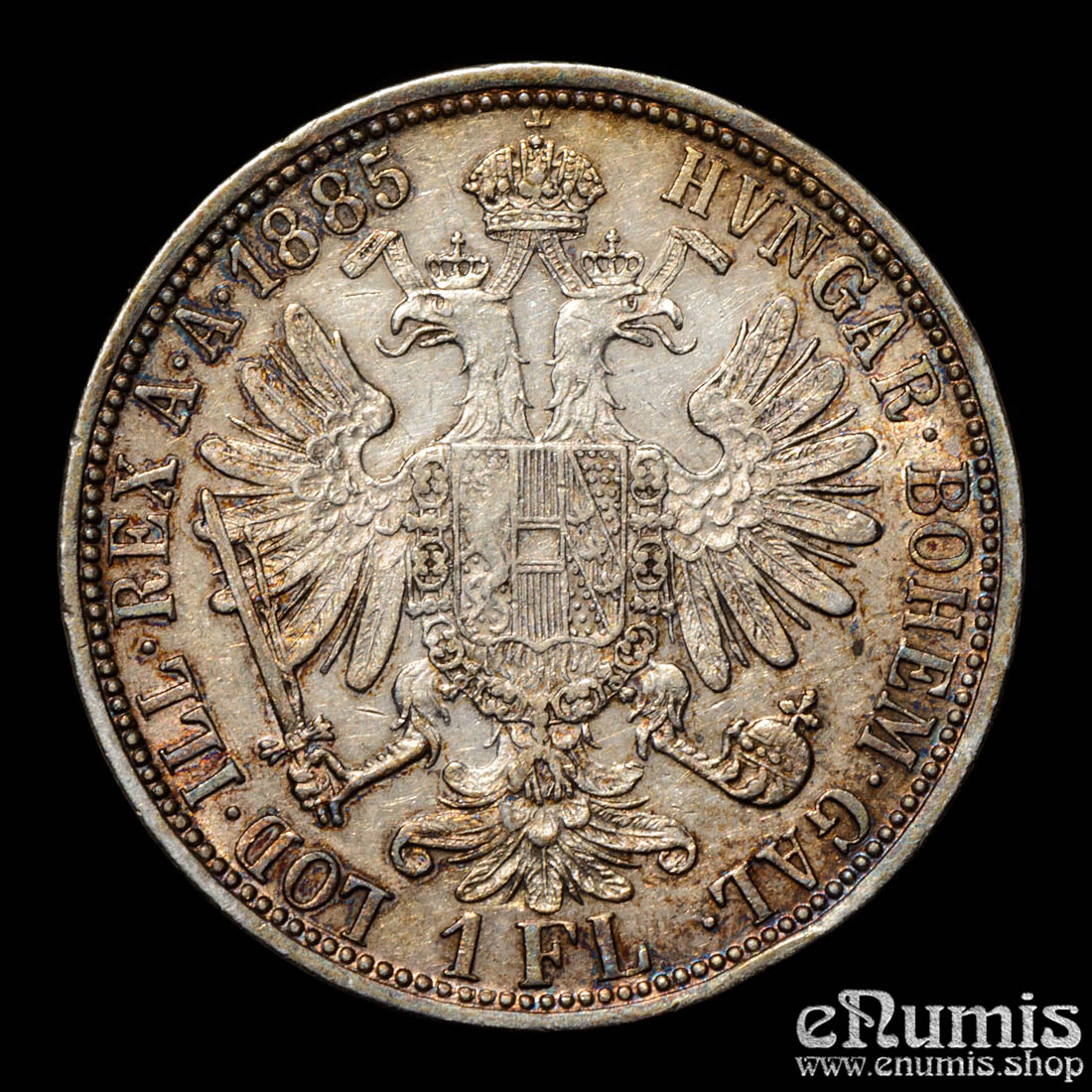 Austria, Franz Joseph I, 1 Florin Gulden 1885, XF Austria, Franz Joseph I, 1 Florin Gulden 1885, XF