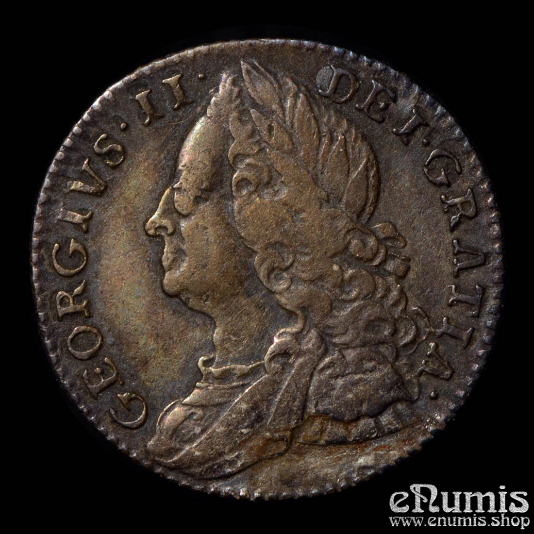 Great Britain, George II, Sixpence 1757, VF+