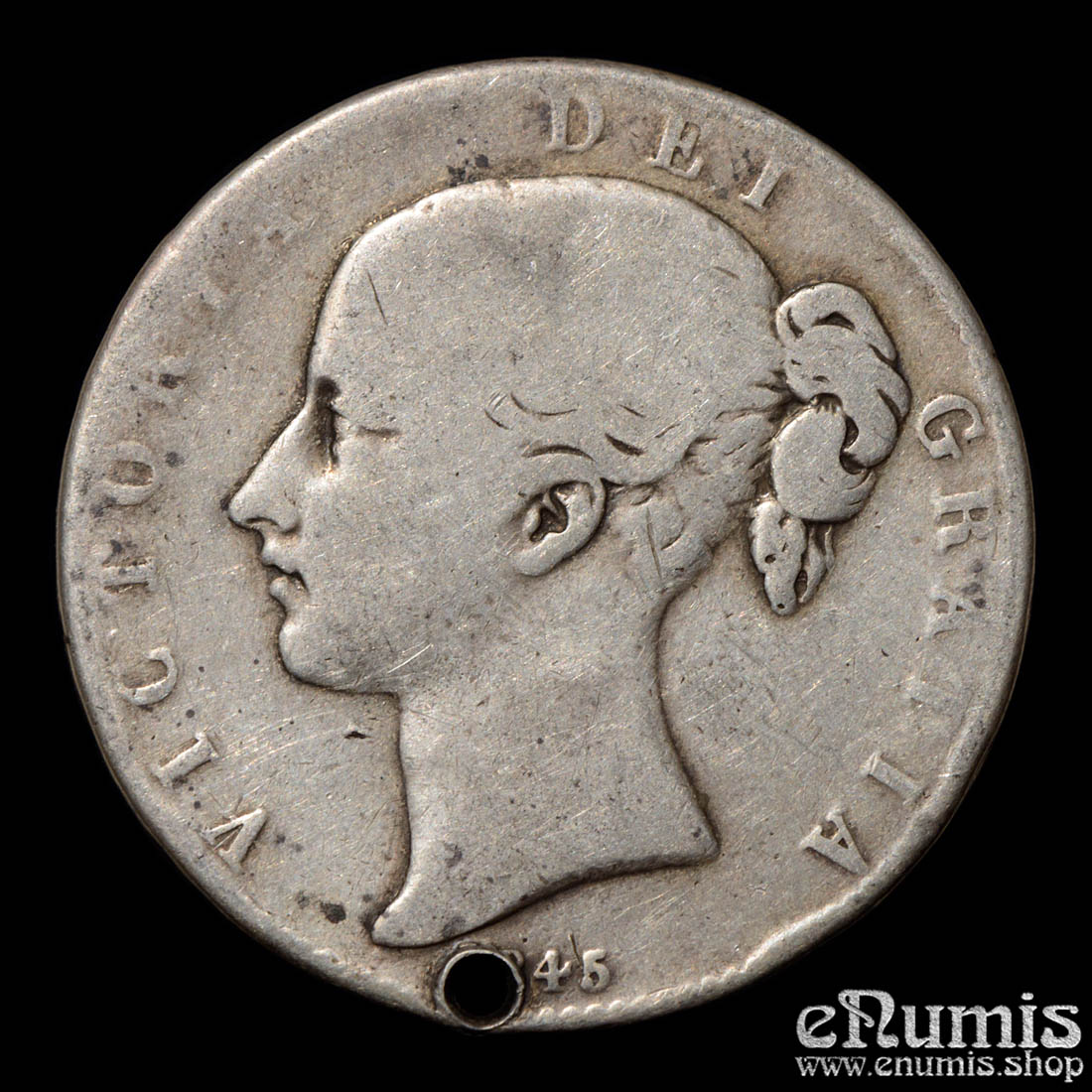 Great Britain, Victoria, Crown 1845, VIII, Cinquefoil, Fine