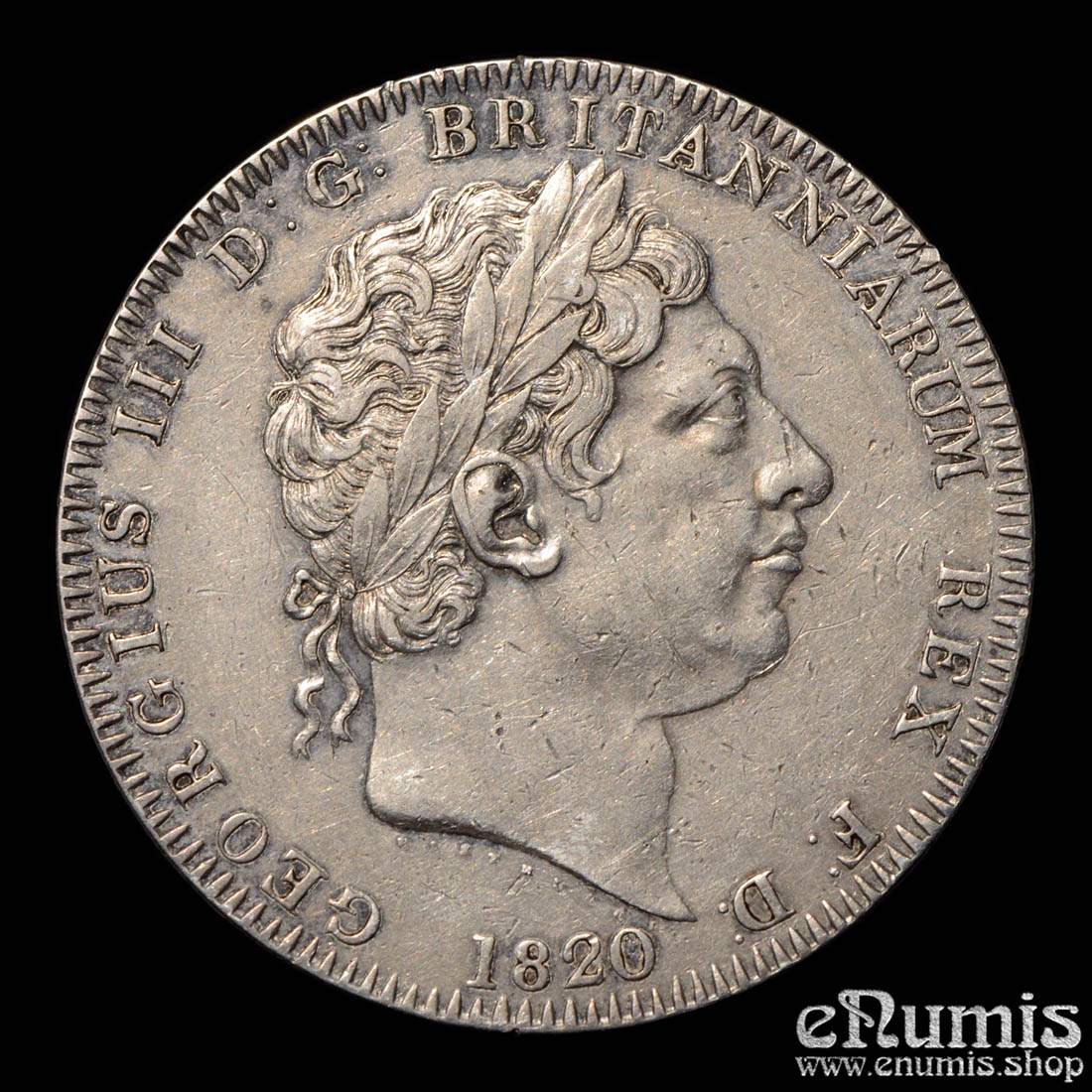 Great Britain, George III, Crown 1820, LX, XF