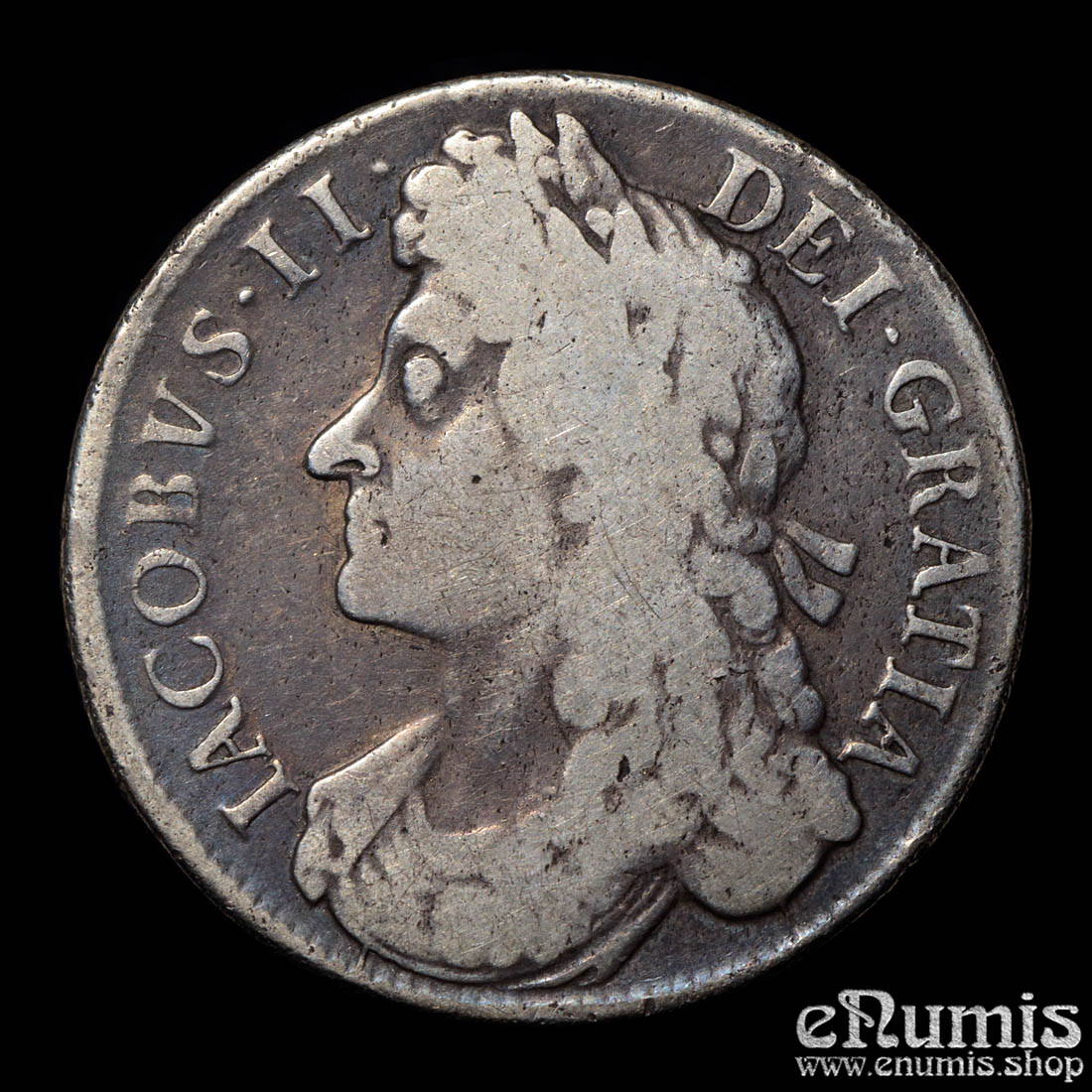 Great Britain, James II, Crown 1686, SECVNDO, Rare!, VF Great Britain, James II, Crown 1686, SECVNDO, Rare!, VF