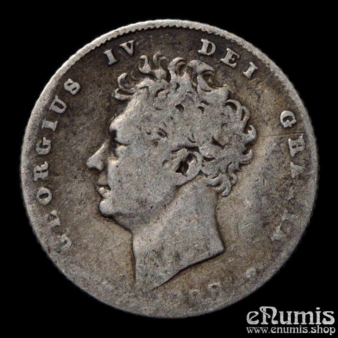 Great Britain, George IV, Sixpence 1828, Scarce, Fine Great Britain, George IV, Sixpence 1828, Scarce, Fine