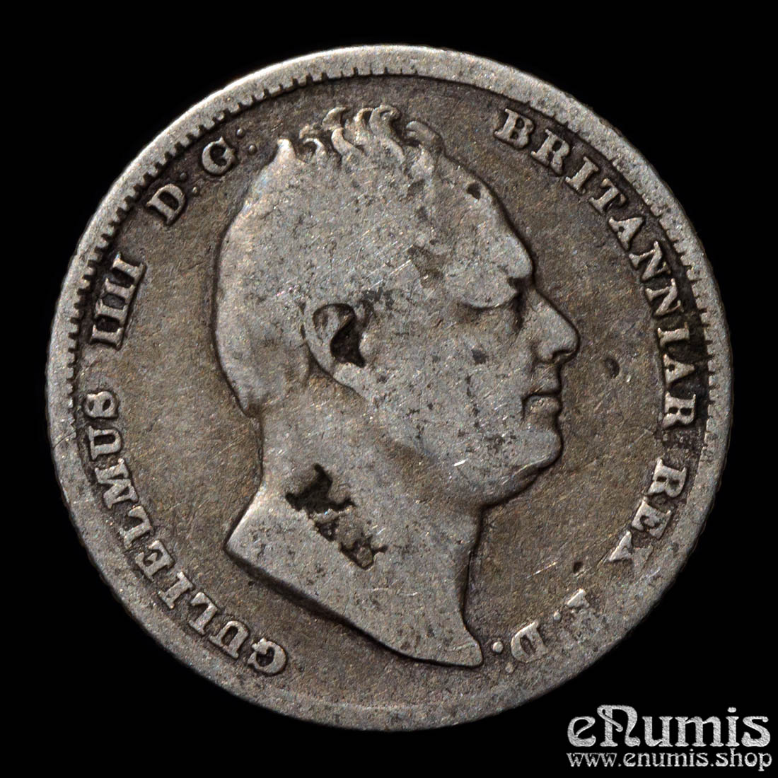 Great Britain, William IV, Sixpence 1831, Counterstamp MB, Fine