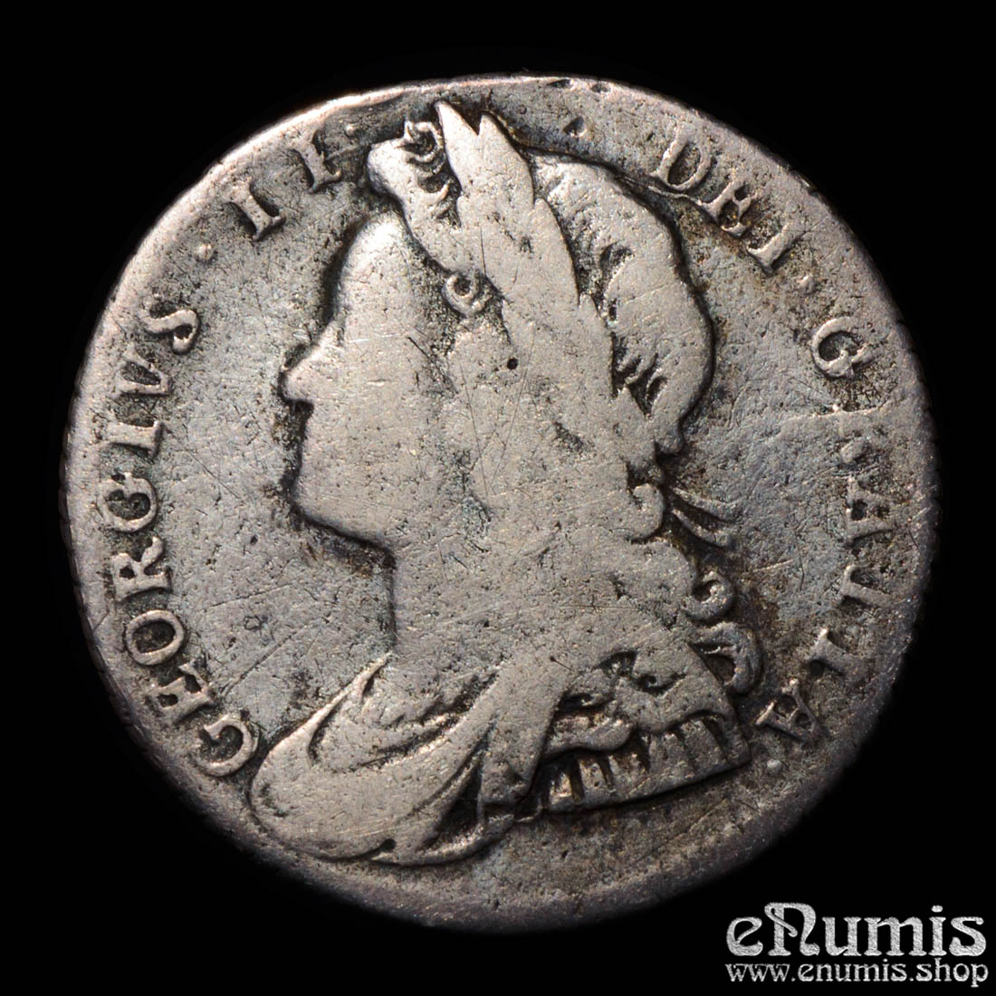 Great Britain, George II, Sixpence 1728, one year type, F-VF Great Britain, George II, Sixpence 1728, one year type, F-VF