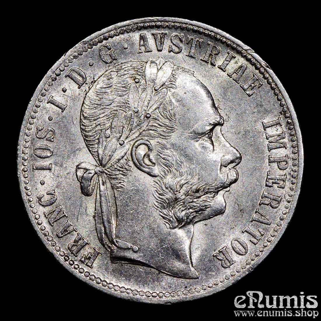Austria, Franz Joseph I, 1 Florin Gulden 1877, aUNC