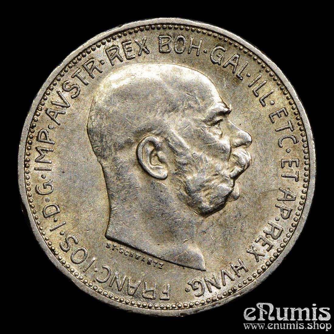 Austria, Franz Joseph I, 2 Corona 1913, aUNC