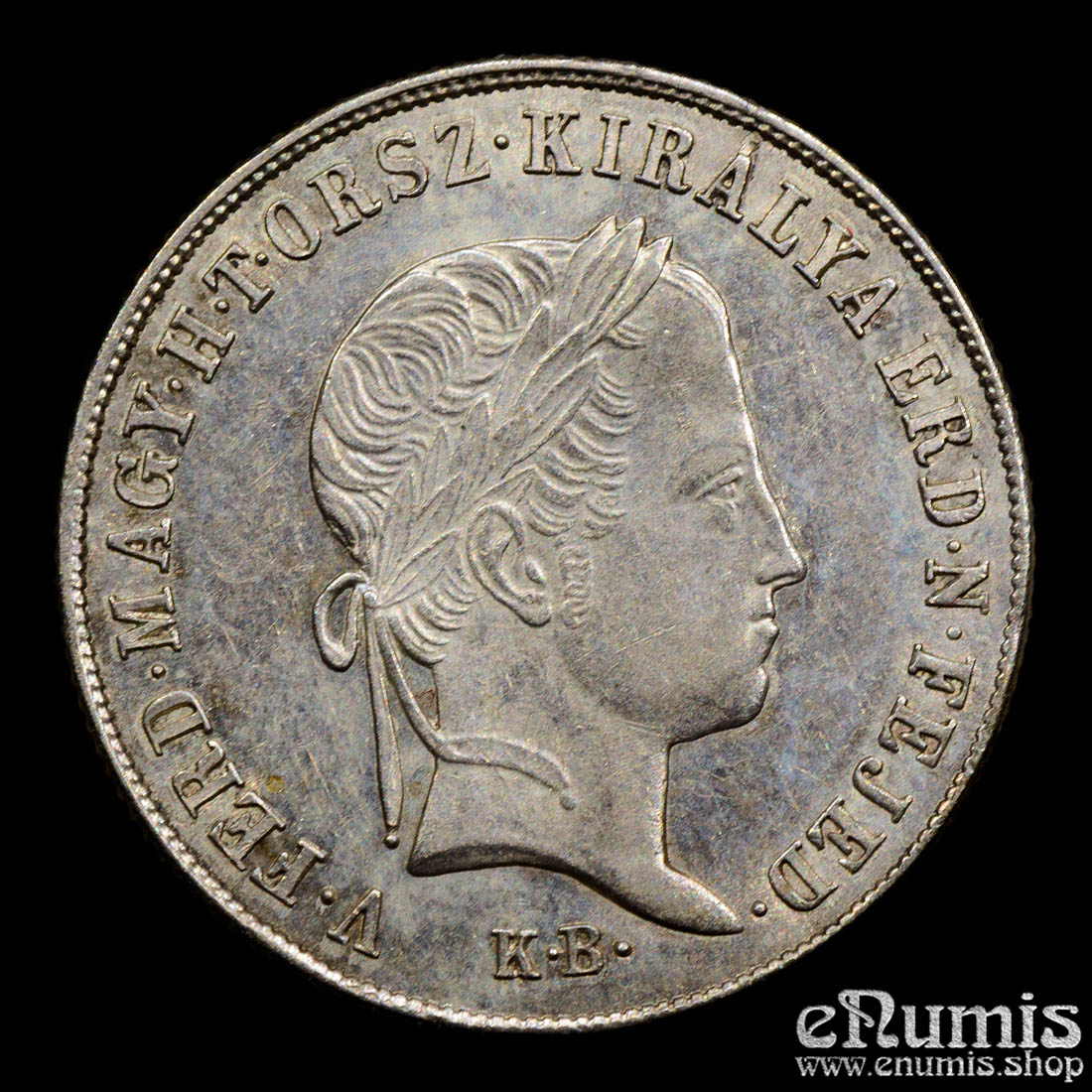 Austria, Hungary, Ferdinand I, 20 Kreuzer 1848 KB, Kremnitz, Prooflike, aUNC