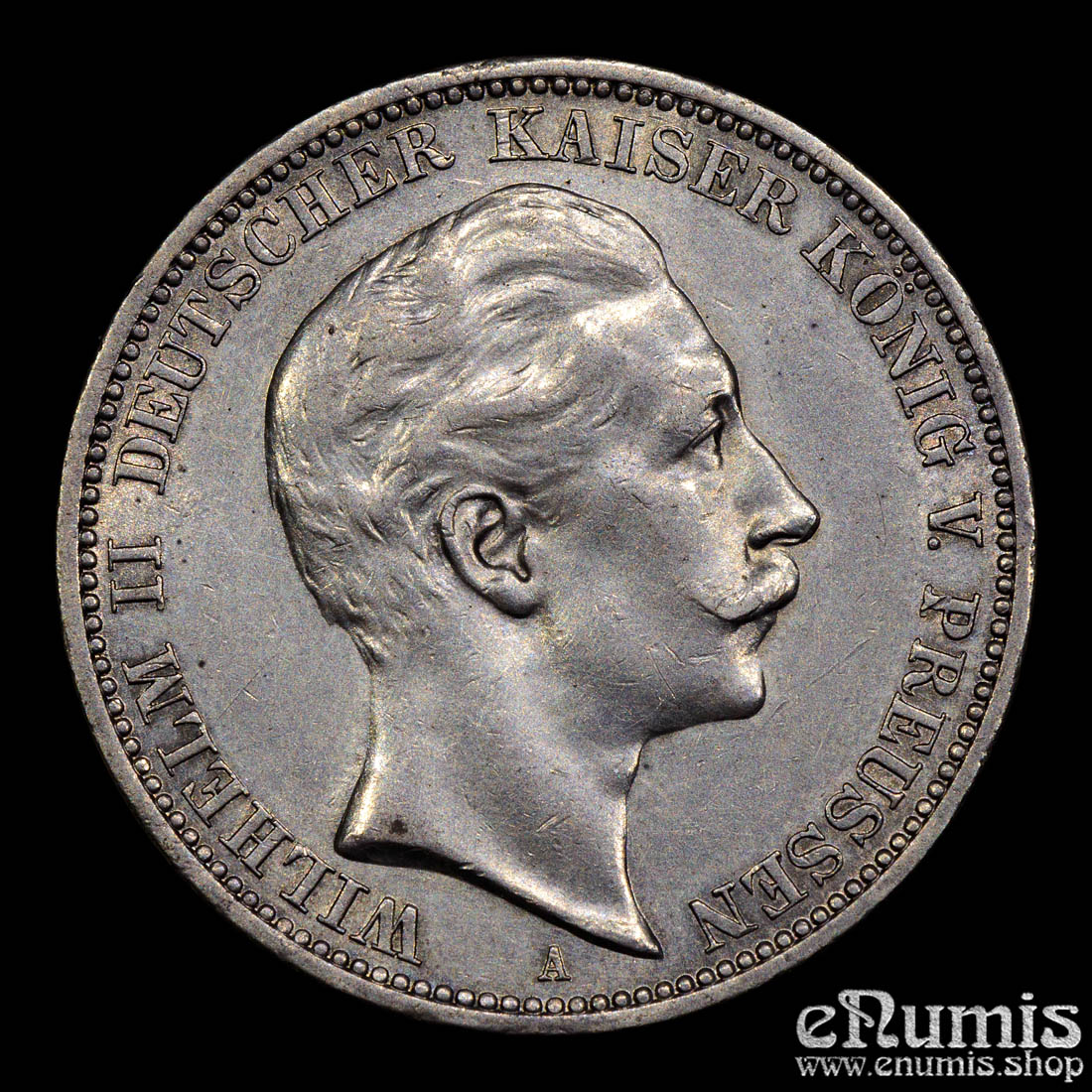 Germany, Prussia, Wilhelm II, 3 Mark 1912, aUNC Germany, Prussia, Wilhelm II, 3 Mark 1912, aUNC