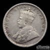India, George V, 1/4 Rupee 1919, Calcutta, VF-XF