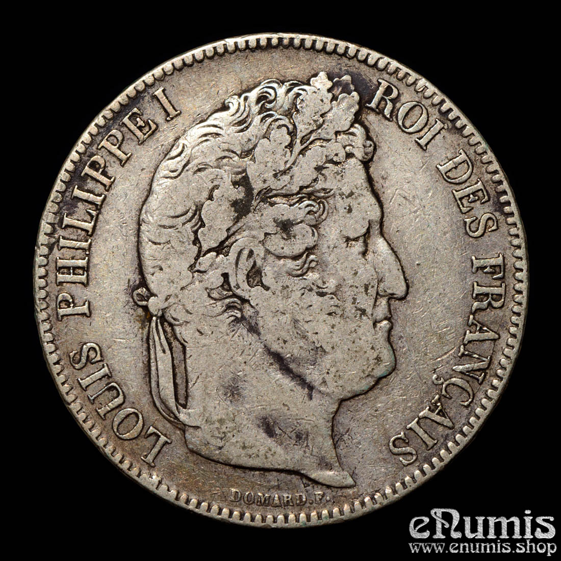 France, Louis Philippe, 5 Francs 1843 W, Lille, VF
