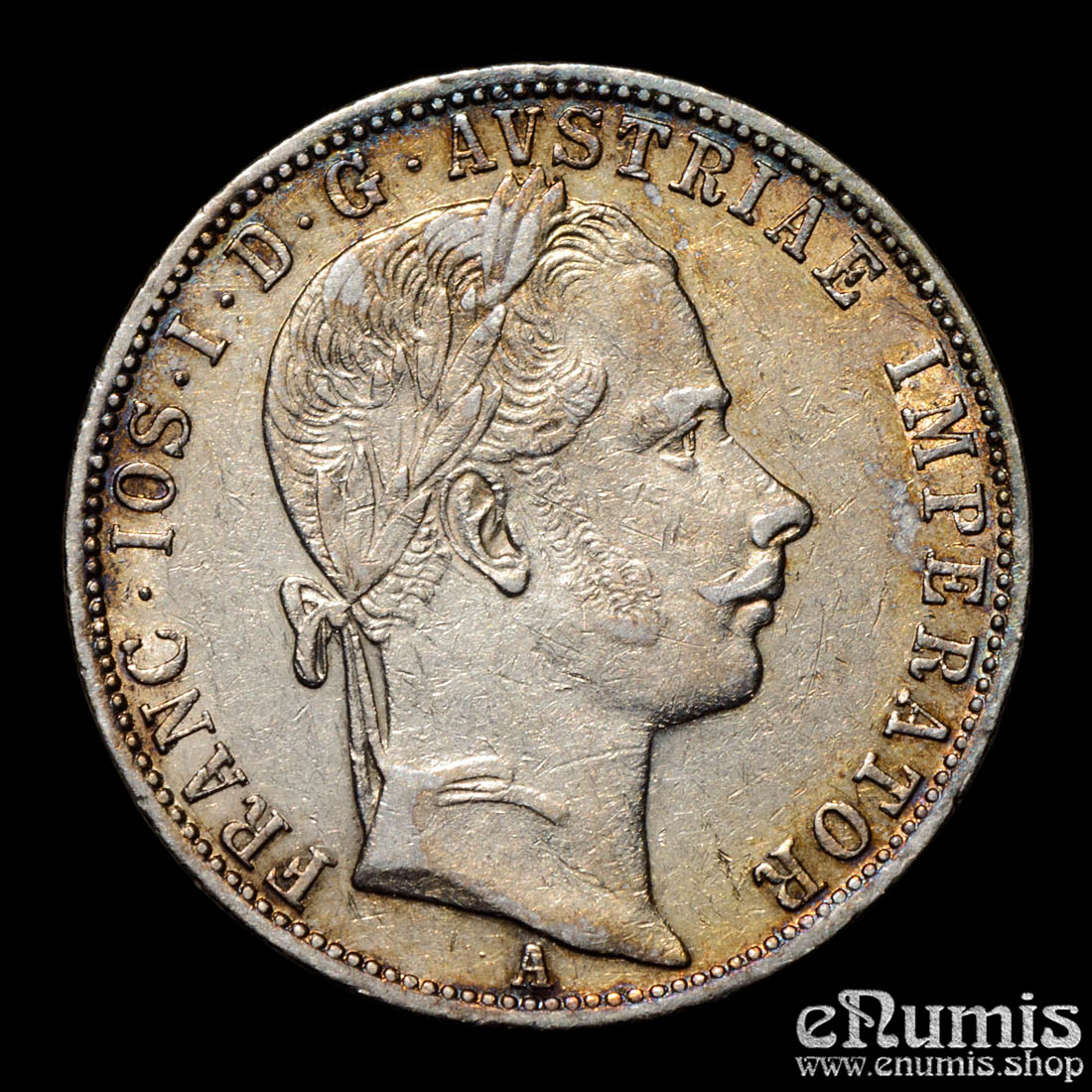 Austria, Franz Joseph I, 1 Florin Gulden 1861 A, aXF Austria, Franz Joseph I, 1 Florin Gulden 1861 A, aXF